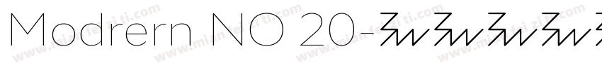 Modrern NO 20字体转换